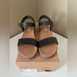 Steve Madden Black Sandals